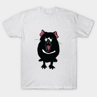 Tilly the Tasmanian Devil Pup on White T-Shirt